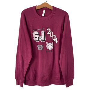 Swing Juice SJ 2004 Goat Graphic Sweatshirt Unisex Large Maroon Pullover Relaxed